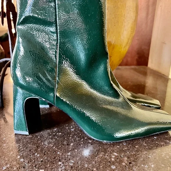 Zara Green Ankle Boots - Picture 2 of 5